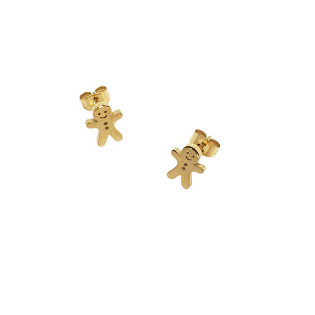 earrings gold steel stud jigerman1